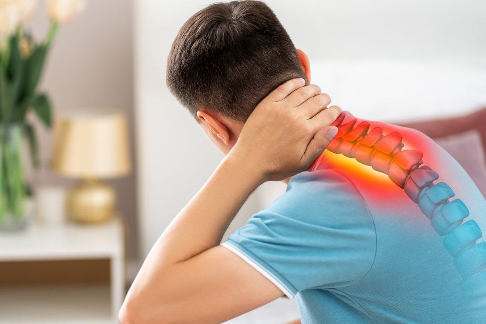 Hernia,Of,The,Cervical,Spine,,Neck,Pain,,Man,Suffering,From